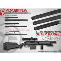 Cañon externo CARBON FIBER + STAINLESS STEEL LONG AS-OB-003-L